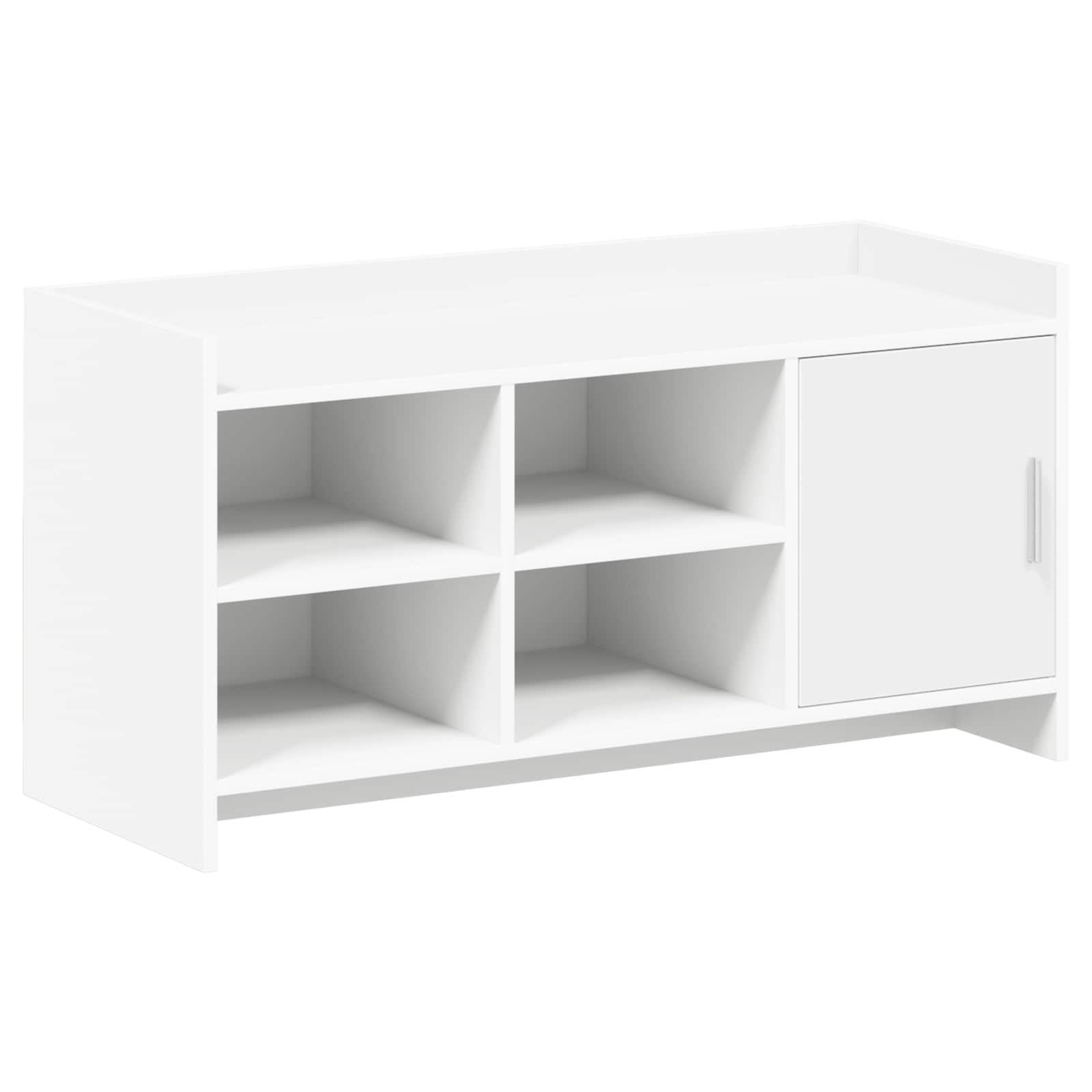 Armário de sapatos com armazenamento branco 100 x 39,5 x 51 cm
