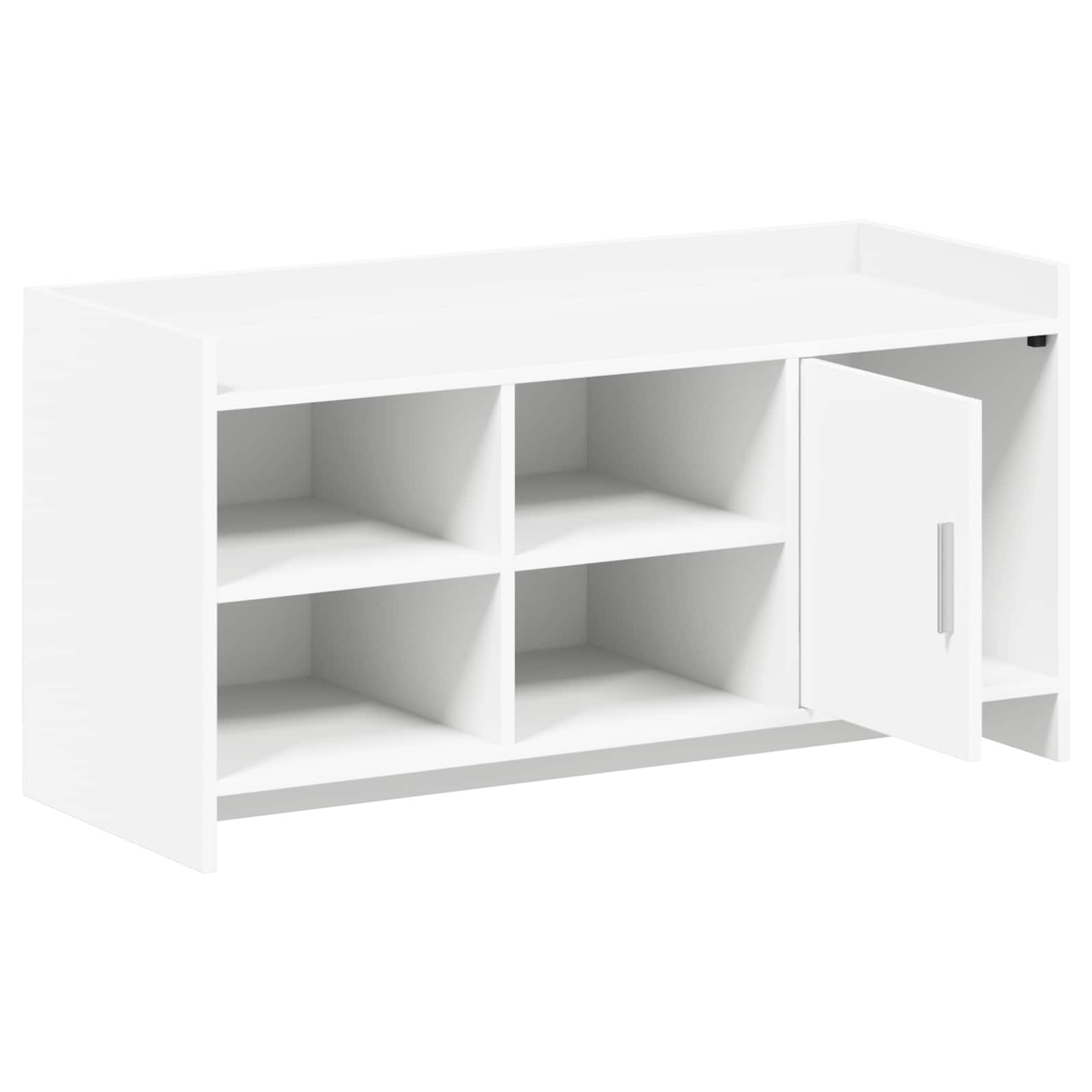 Armário de sapatos com armazenamento branco 100 x 39,5 x 51 cm