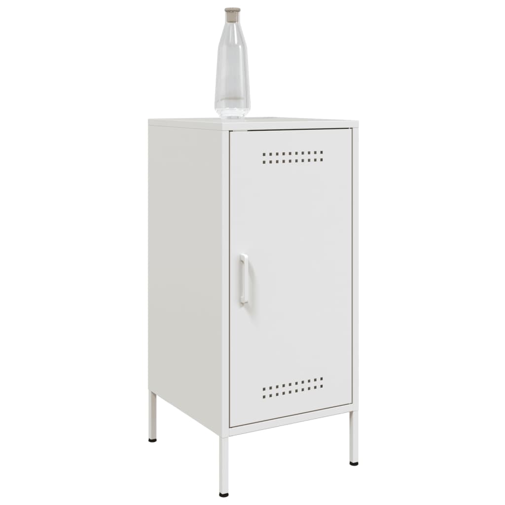 Aparadores 2 pcs 36x39x79 cm aço branco
