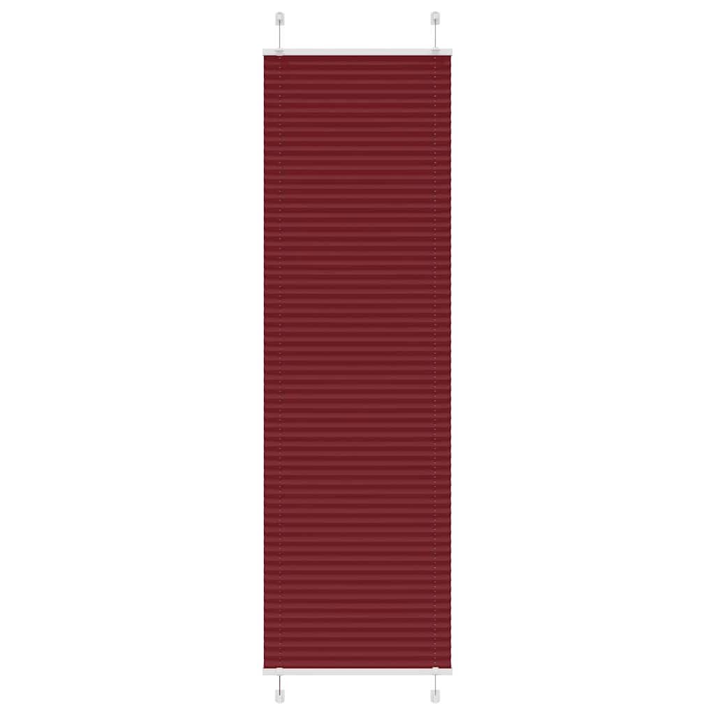 Plissado cego bordéus vermelho 55x200 cm largura tecido