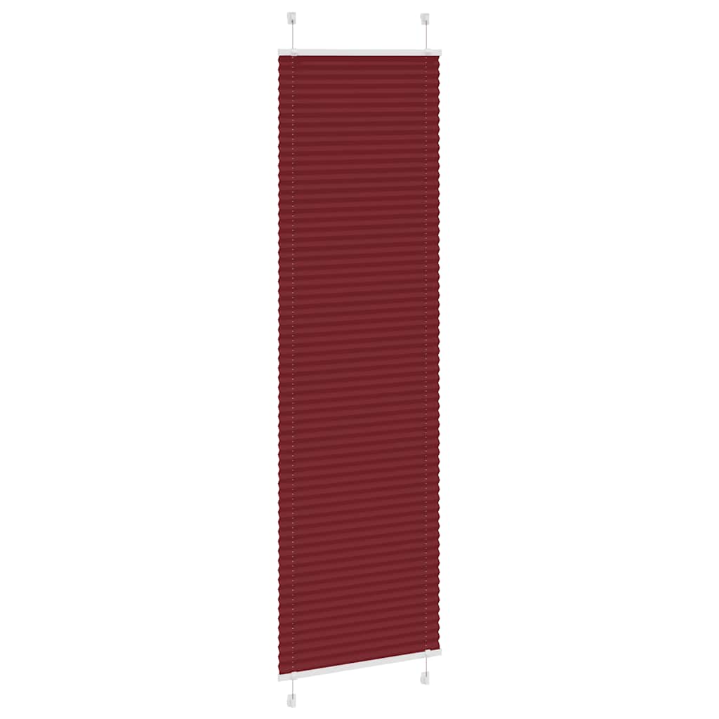 Plissado cego bordéus vermelho 55x200 cm largura tecido