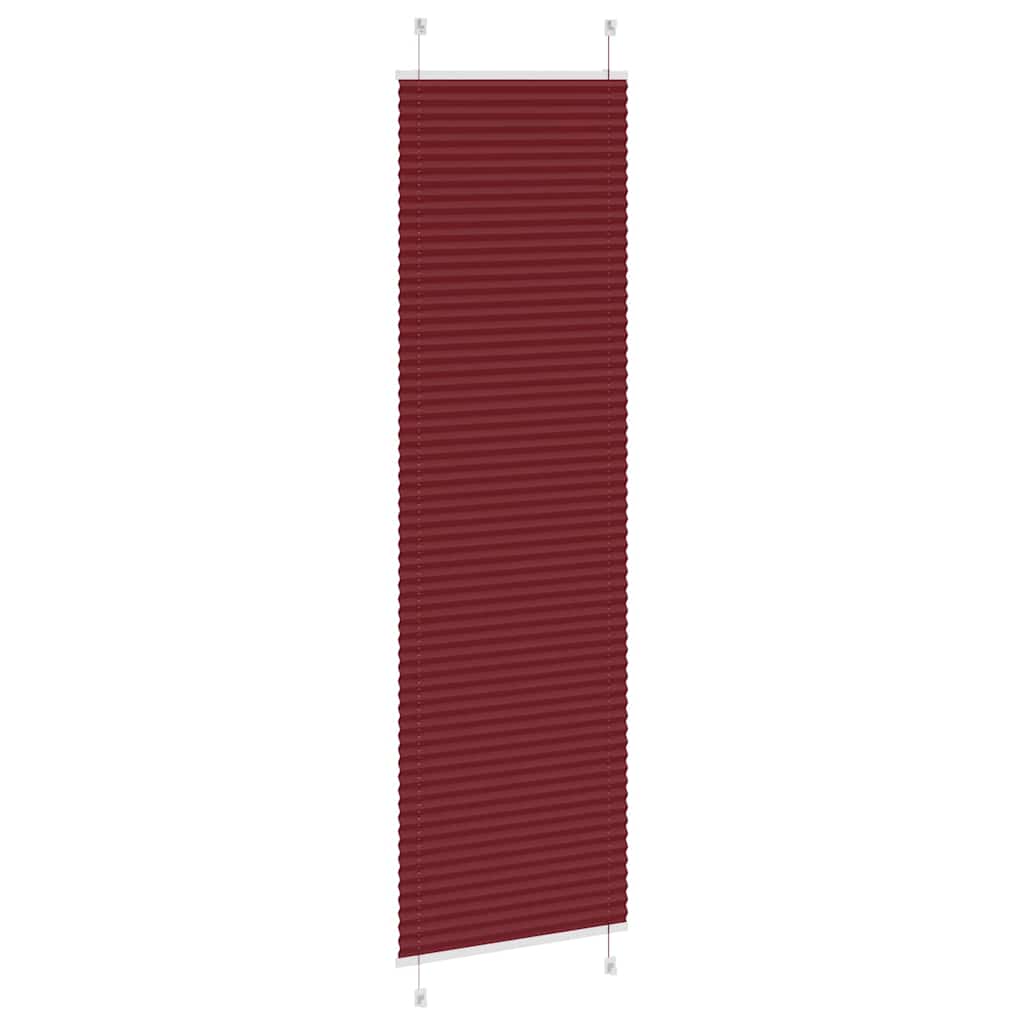 Plissado cego bordéus vermelho 55x200 cm largura tecido