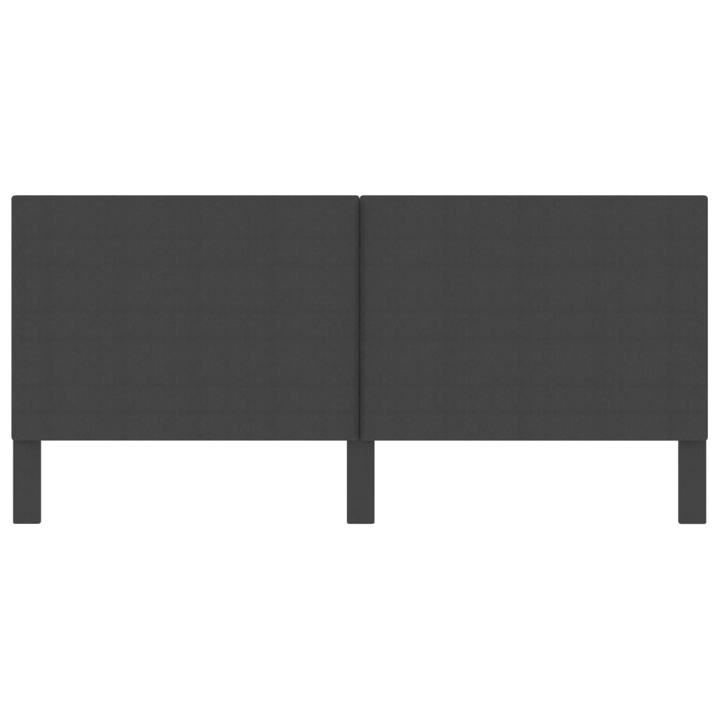 Cabeceira de cama 200x200 cm tecido cinzento-escuro