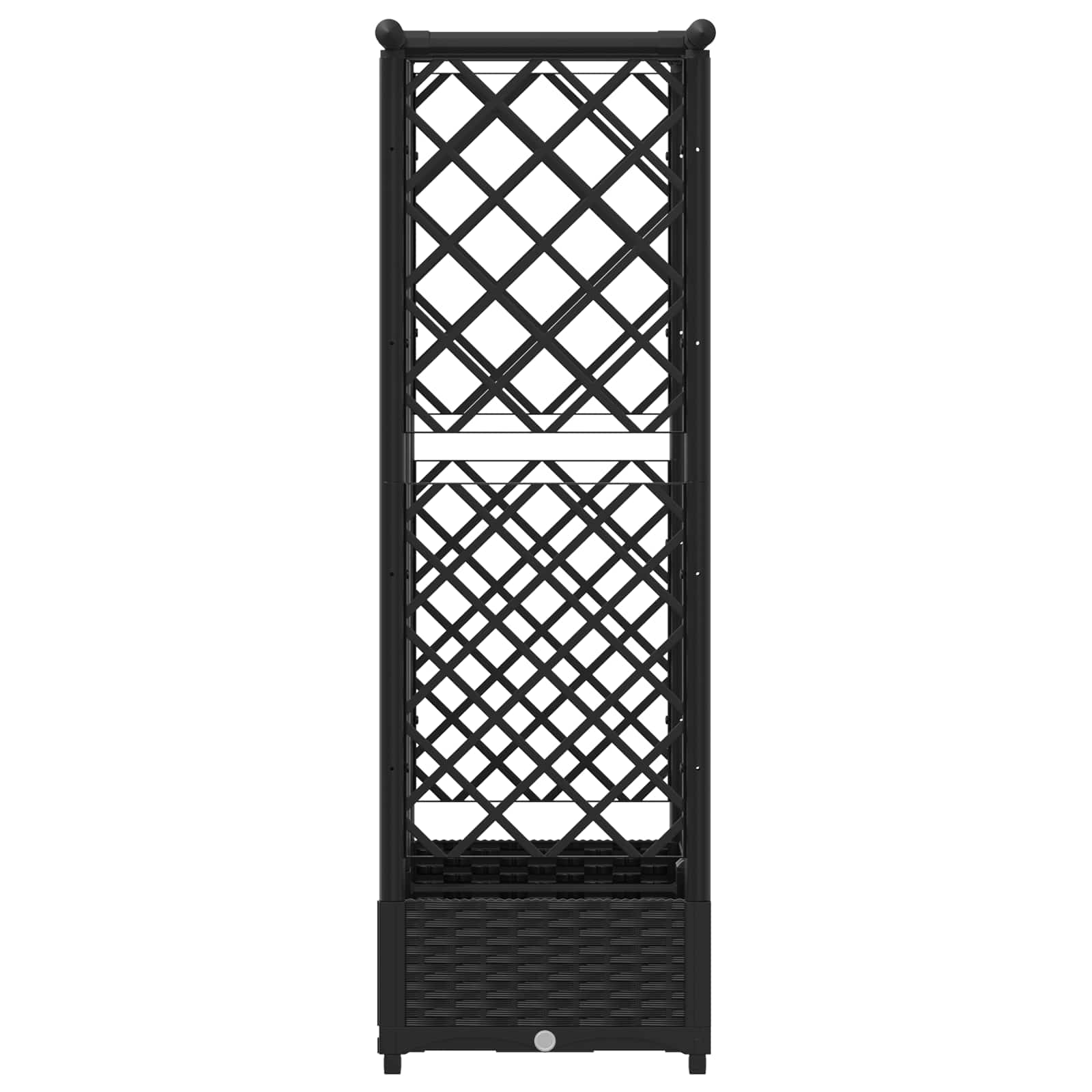 Cama elevada com treliça e telhado preto 124 x 40 x 121 cm PP