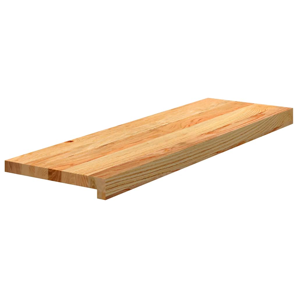 Tapetes de escada 8 pcs 80x30x2 cm carvalho castanho-claro