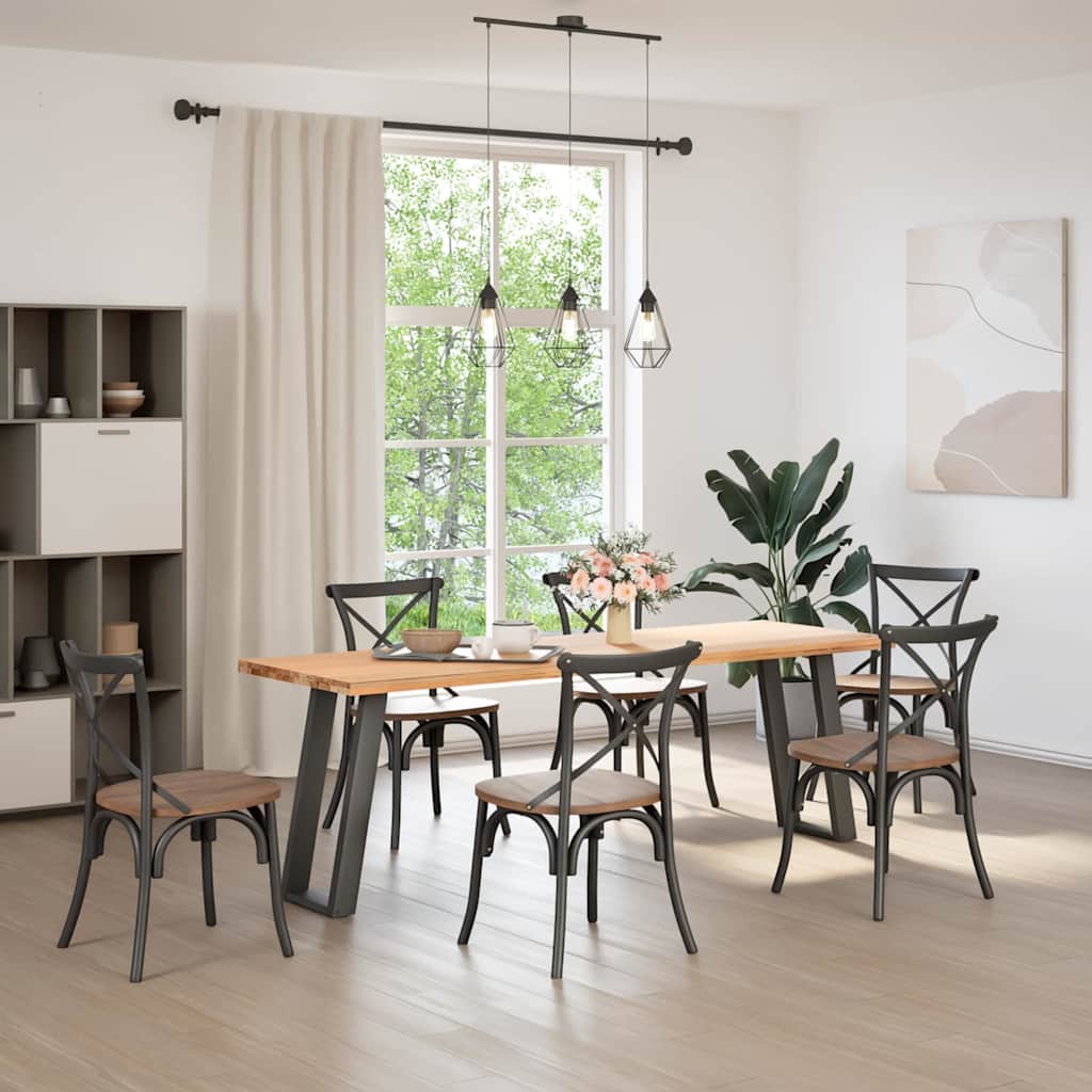 Pés de mesa de console em forma de u, 2 peças, antracite, 28x(72-73) cm, aço