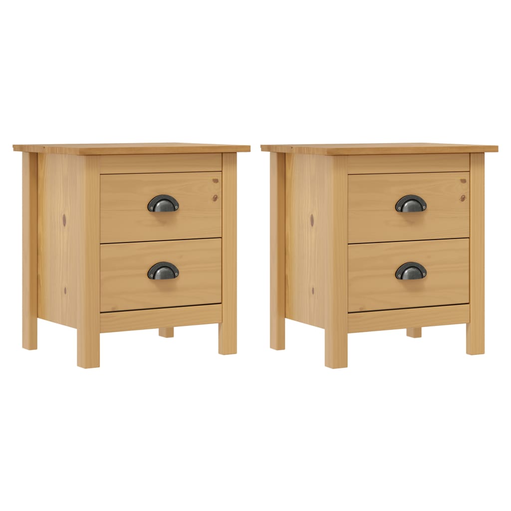 Mesas de cabeceira hill range 2 pcs 46x35x49,5 cm pinho maciço