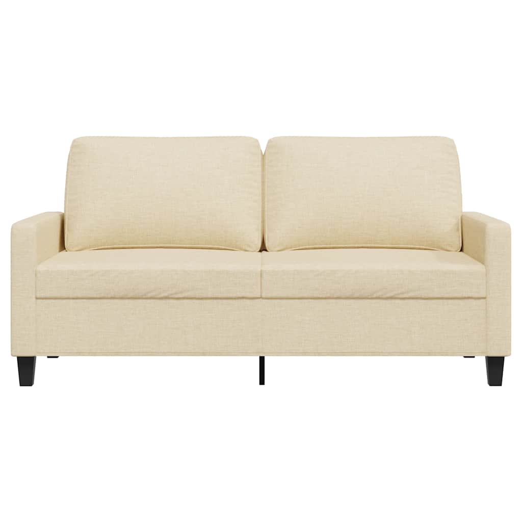 Sofá de 2 lugares tecido 140 cm cor creme