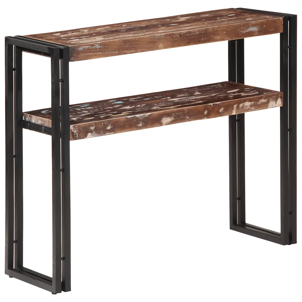 Mesa consola 90x30x75 cm madeira recuperada maciça