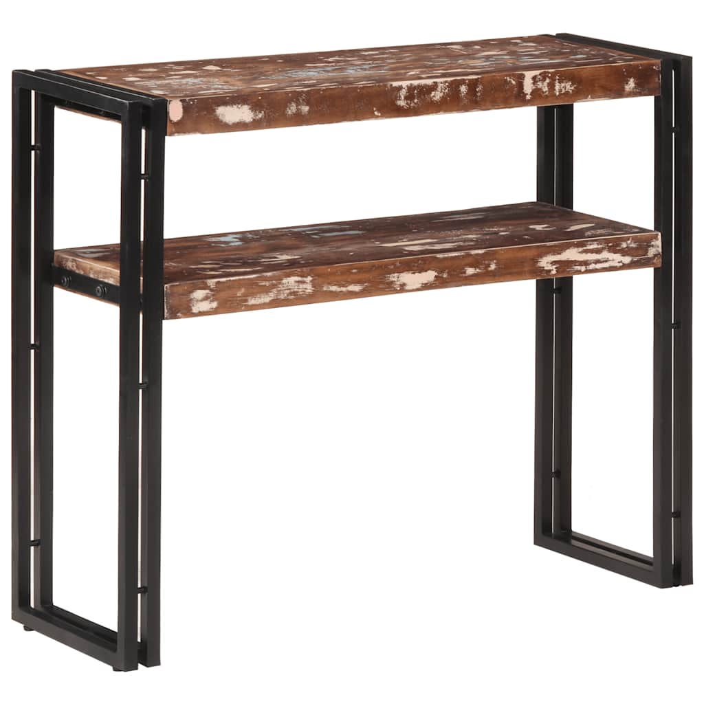 Mesa consola 90x30x75 cm madeira recuperada maciça