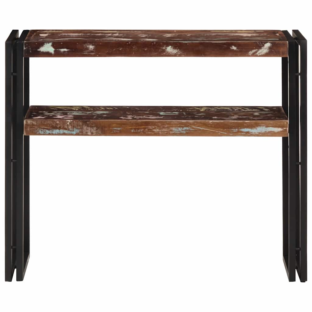 Mesa consola 90x30x75 cm madeira recuperada maciça