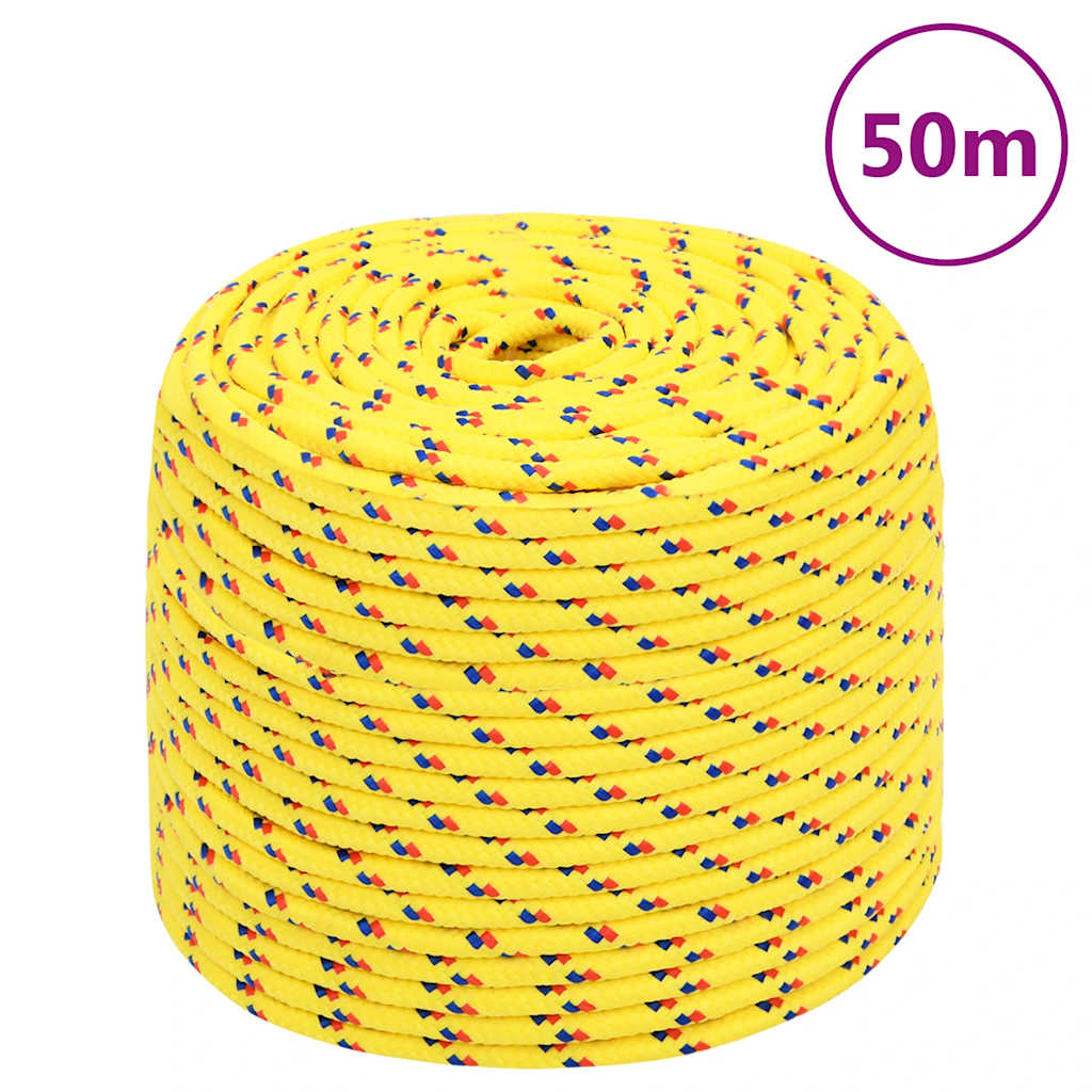 Corda de barco 6 mm 50 m polipropileno amarelo