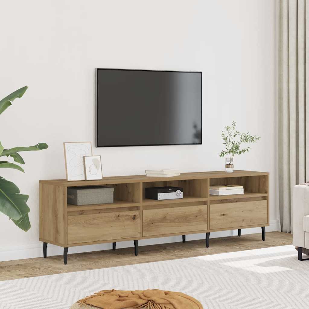 Móvel TV 150x30x44,5 cm derivados de madeira carvalho artisiano
