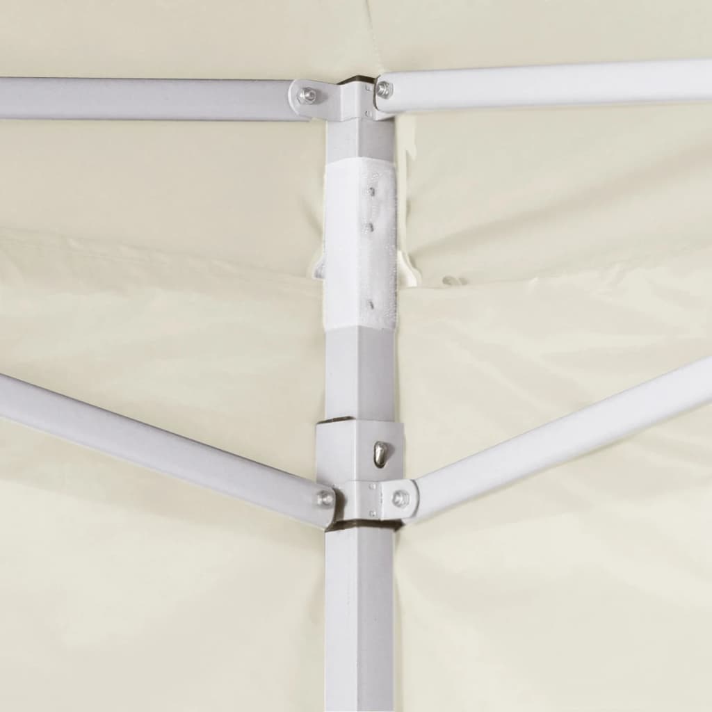 Tenda dobrável com 2 paredes 291x291x315 cm creme