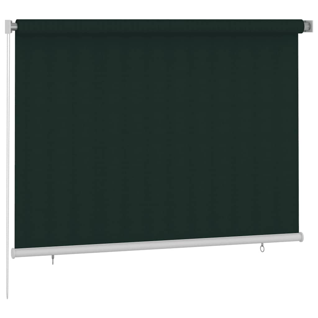 Estore de rolo para exterior 205 (l) x 140 (a) cm verde-escuro HDPE