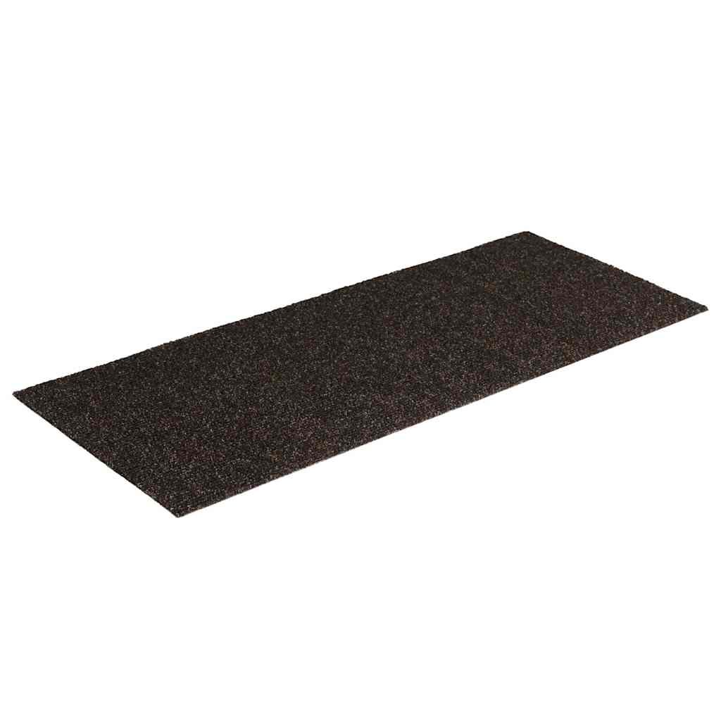Tapetes de escada autoadesivos 30 peças 60x25 cm marrom escuro retangular