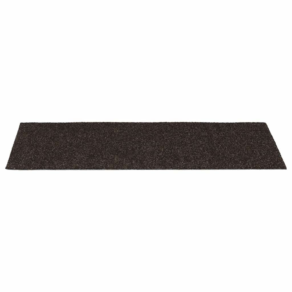 Tapetes de escada autoadesivos 30 peças 60x25 cm marrom escuro retangular