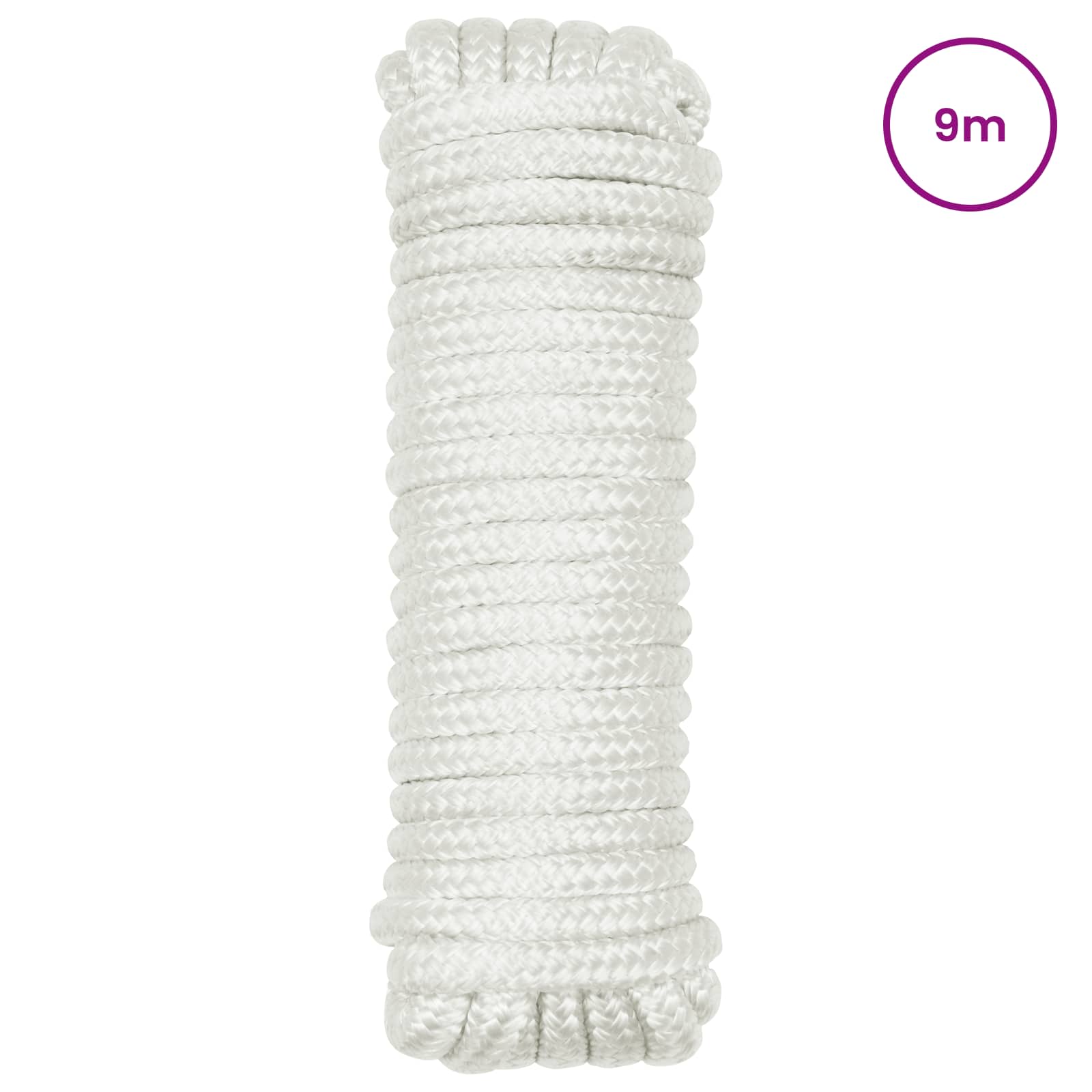 Corda de barco 2 mm 9 m branco poliéster