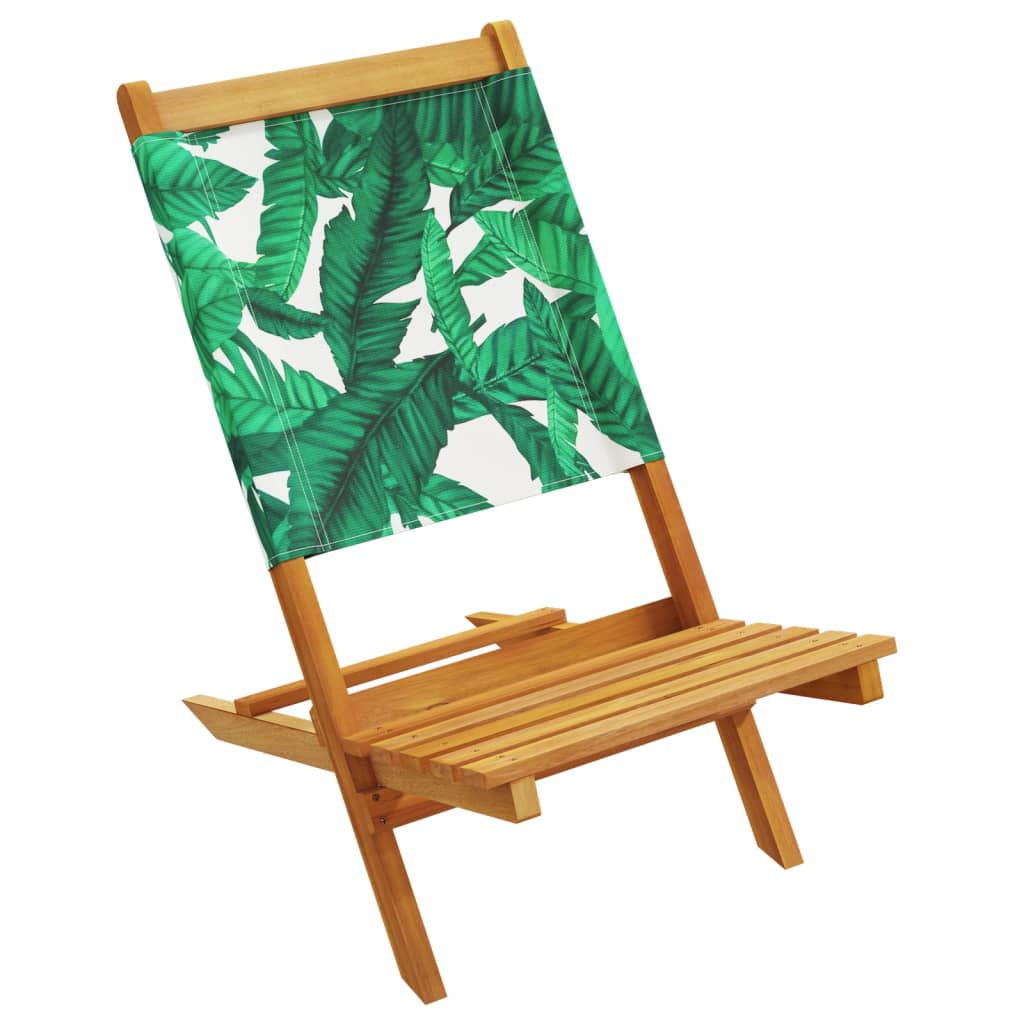 Cadeiras de jardim dobráveis 4 pcs tecido/madeira maciça verde