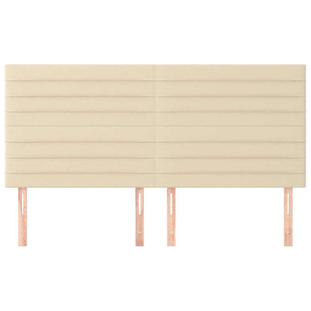 Cabeceira creme 180x5x118/128 cm tecido