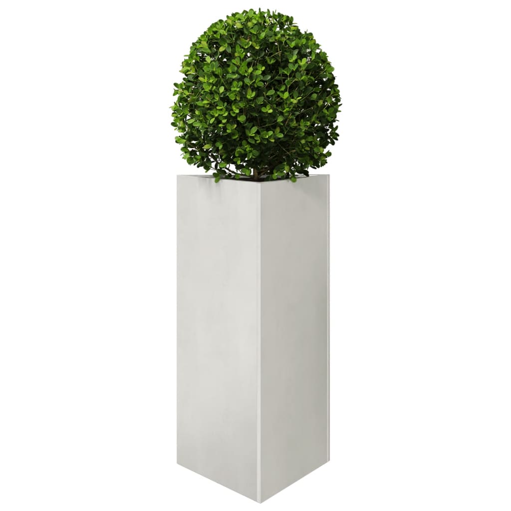 Vaso/floreira de jardim triangular 40x34,5x75 cm aço inoxidável