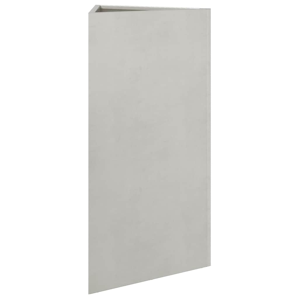 Vaso/floreira de jardim triangular 40x34,5x75 cm aço inoxidável