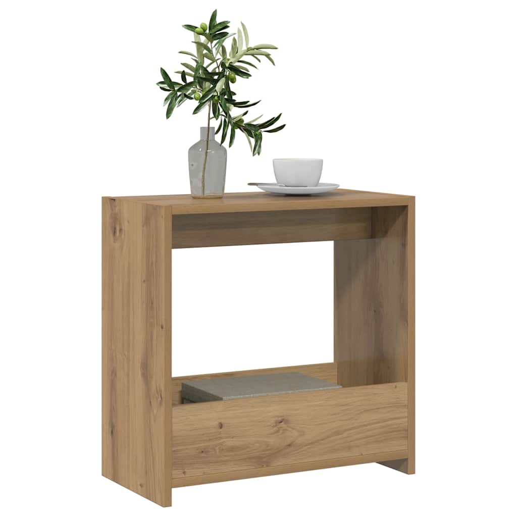 Mesa de apoio 50x26x50cm derivados madeira carvalho artisiano