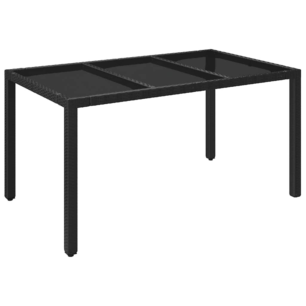 7 Pcs conjunto de jantar p/ jardim c/ almofadões vime PE preto