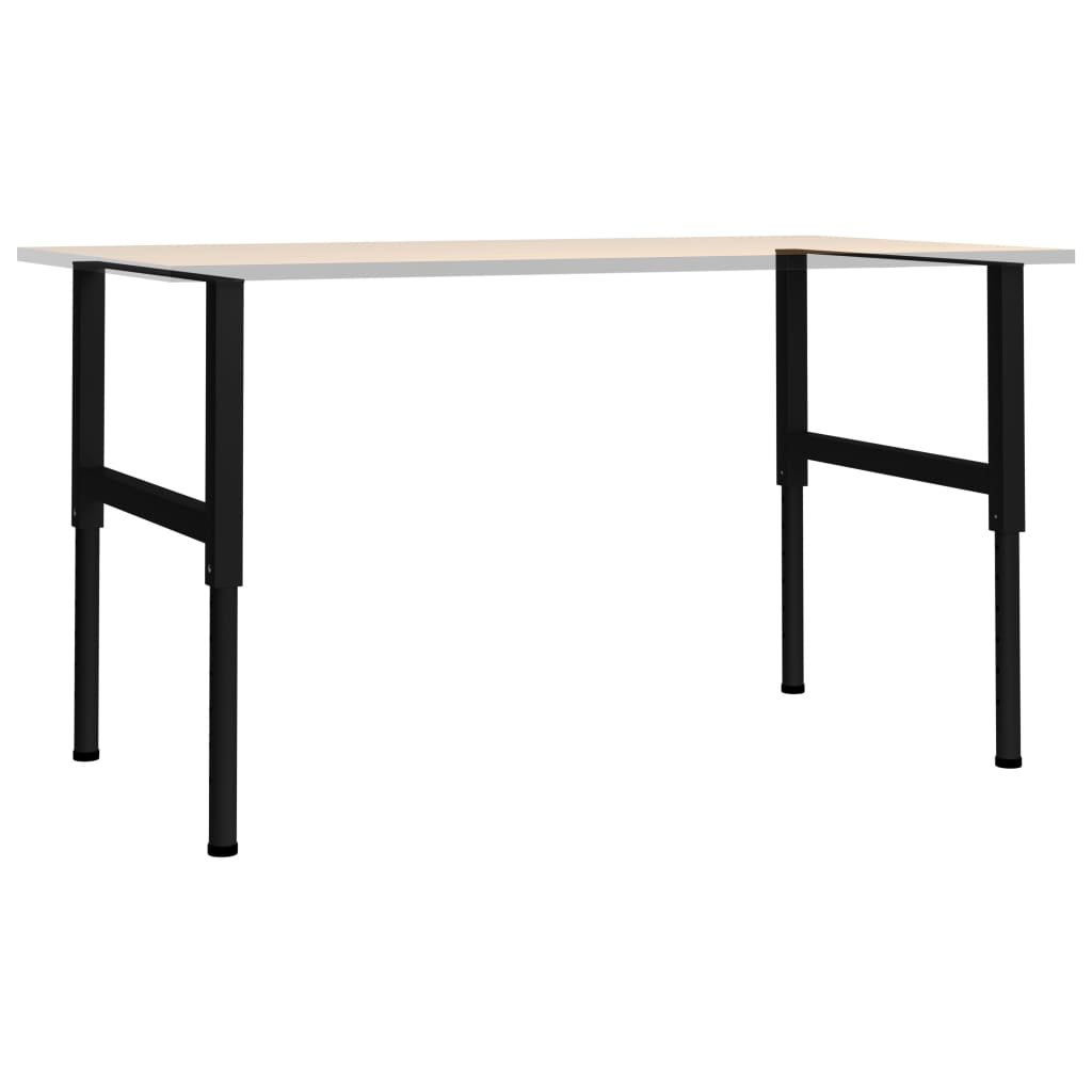 Estruturas bancada ajustáveis 2 pcs 85x(69-95,5) cm metal preto
