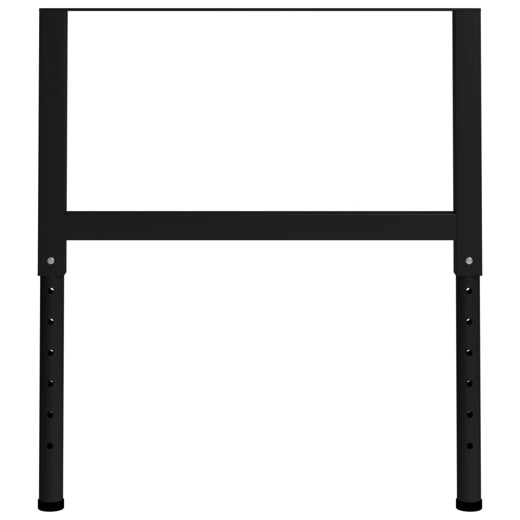 Estruturas bancada ajustáveis 2 pcs 85x(69-95,5) cm metal preto