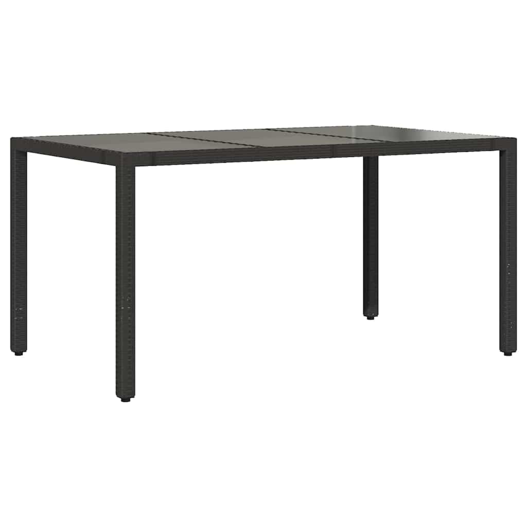 7 Pcs conjunto de bistrô p/ jardim c/ almofadões vime PE preto