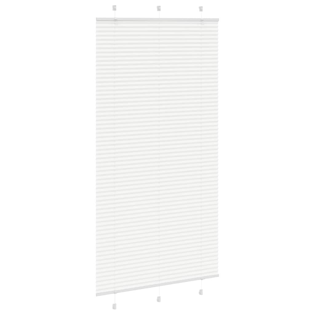 Branco plissada cega 105x200cm largura tecido 104,4cm poliéster
