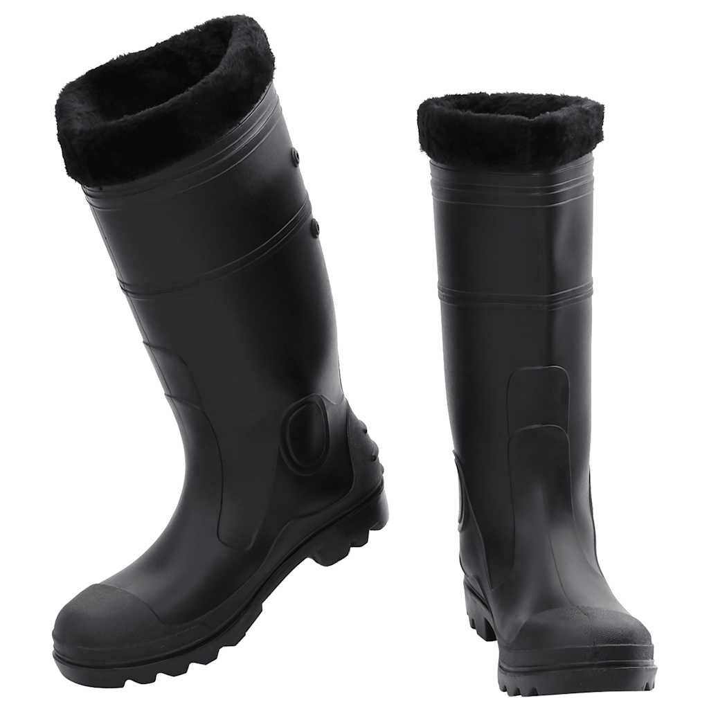 Galochas com meias removíveis tamanho 43 PVC preto