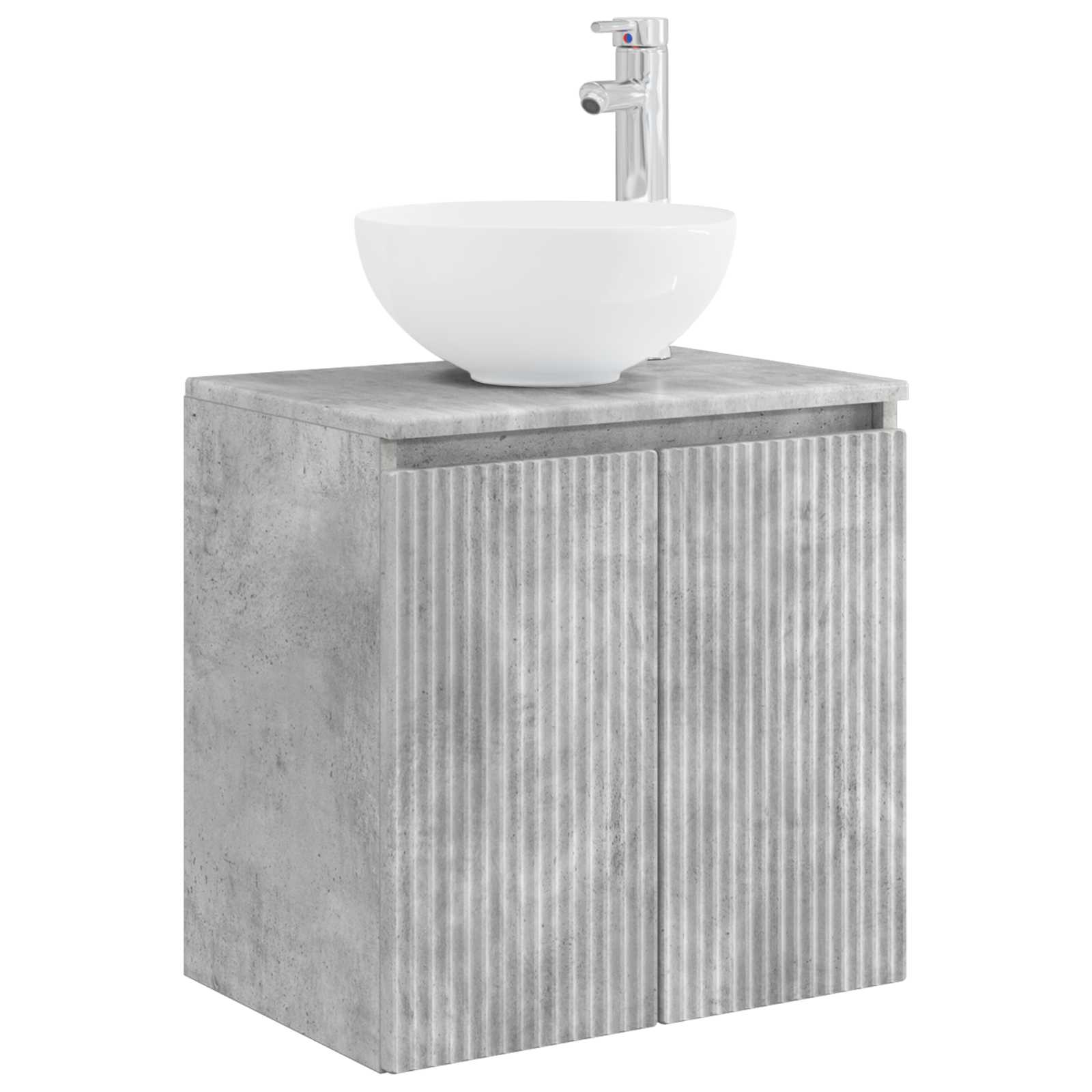 Vaidade com pia suspensa cinzento cimento 49,5 x 41 x 64,5 cm