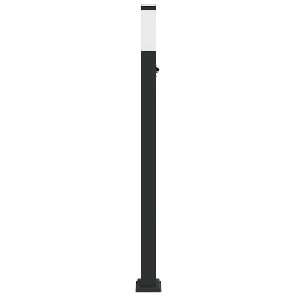 Luminária de poste com sensor, 110 cm, preta, IP44