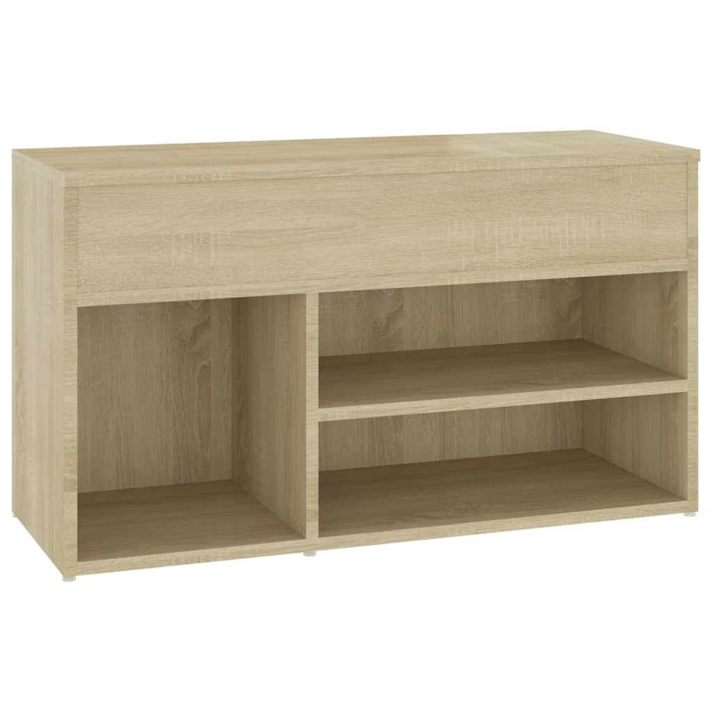 Banco sapateira 80x30x45cm derivados de madeira carvalho sonoma