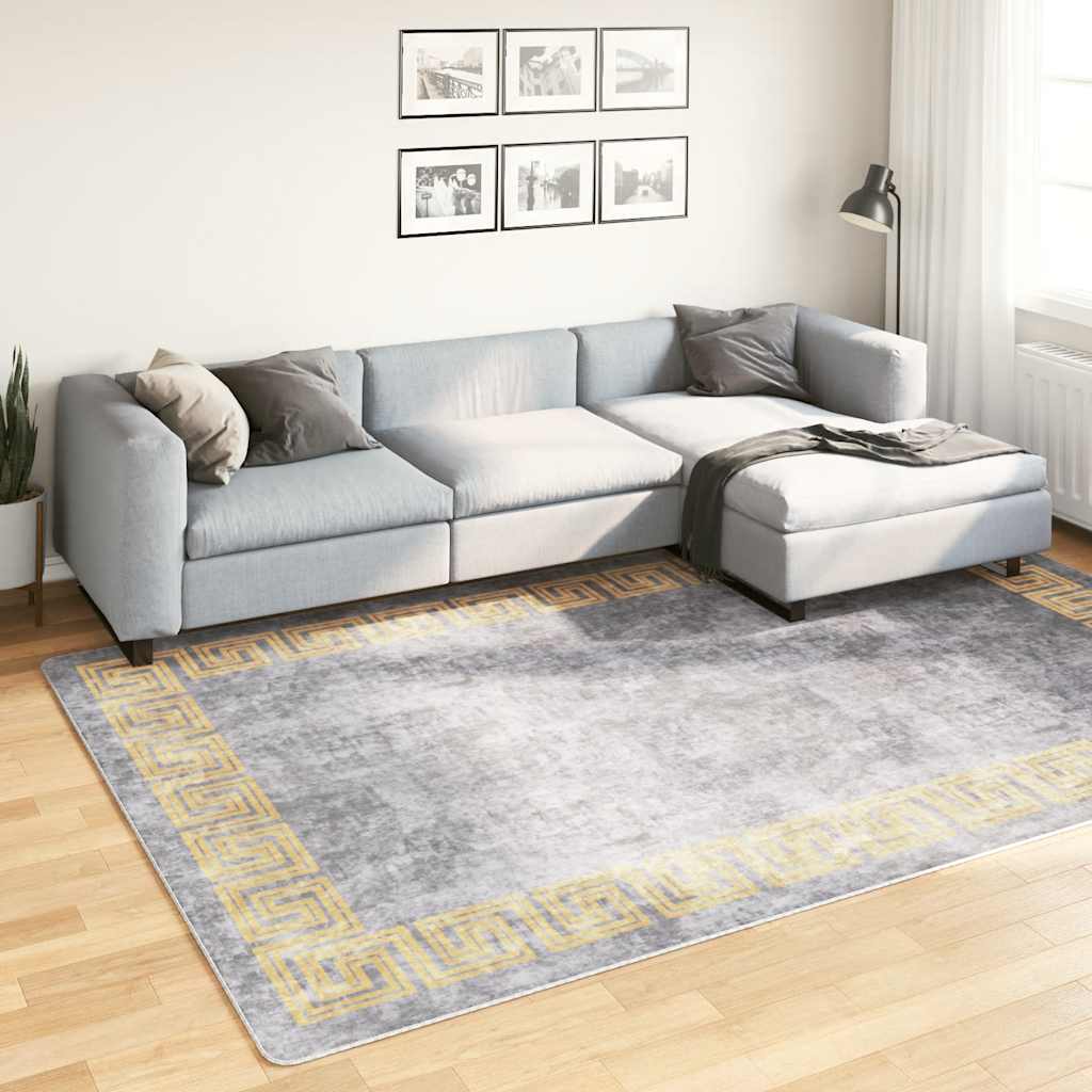Tapete lavável 190x300 cm cinzento