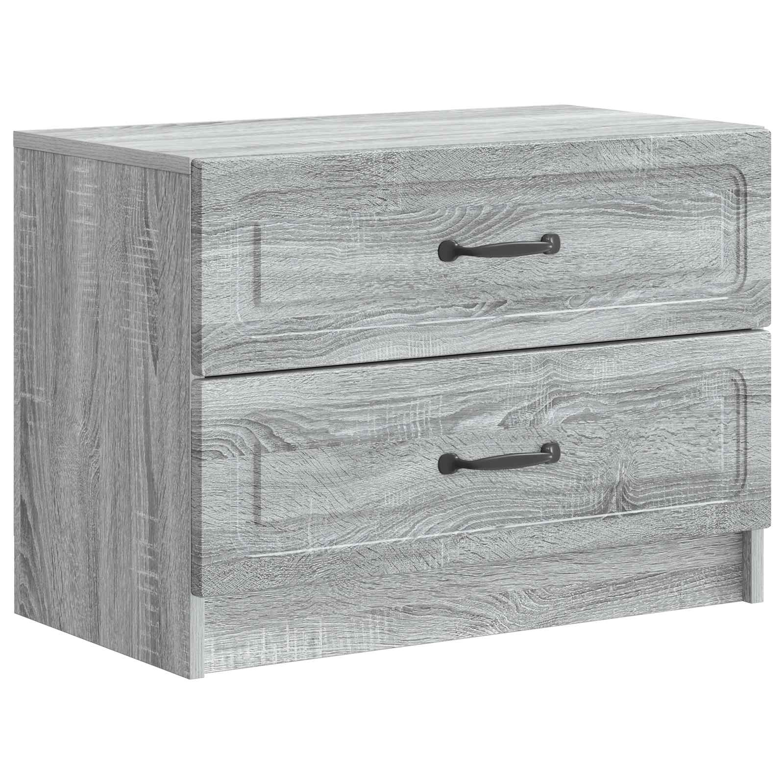 Armário de cabeceira sonoma cinzento 62 x 34,5 x 44,5 cm