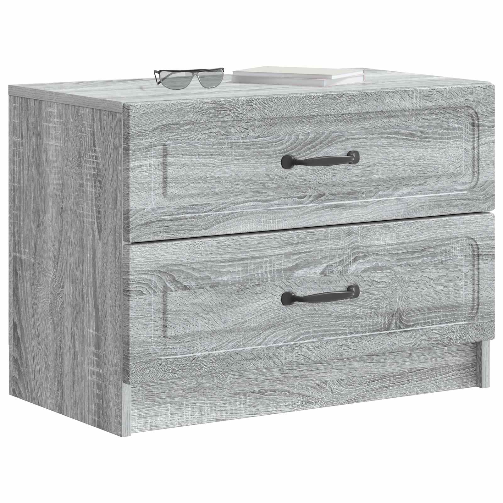 Armário de cabeceira sonoma cinzento 62 x 34,5 x 44,5 cm