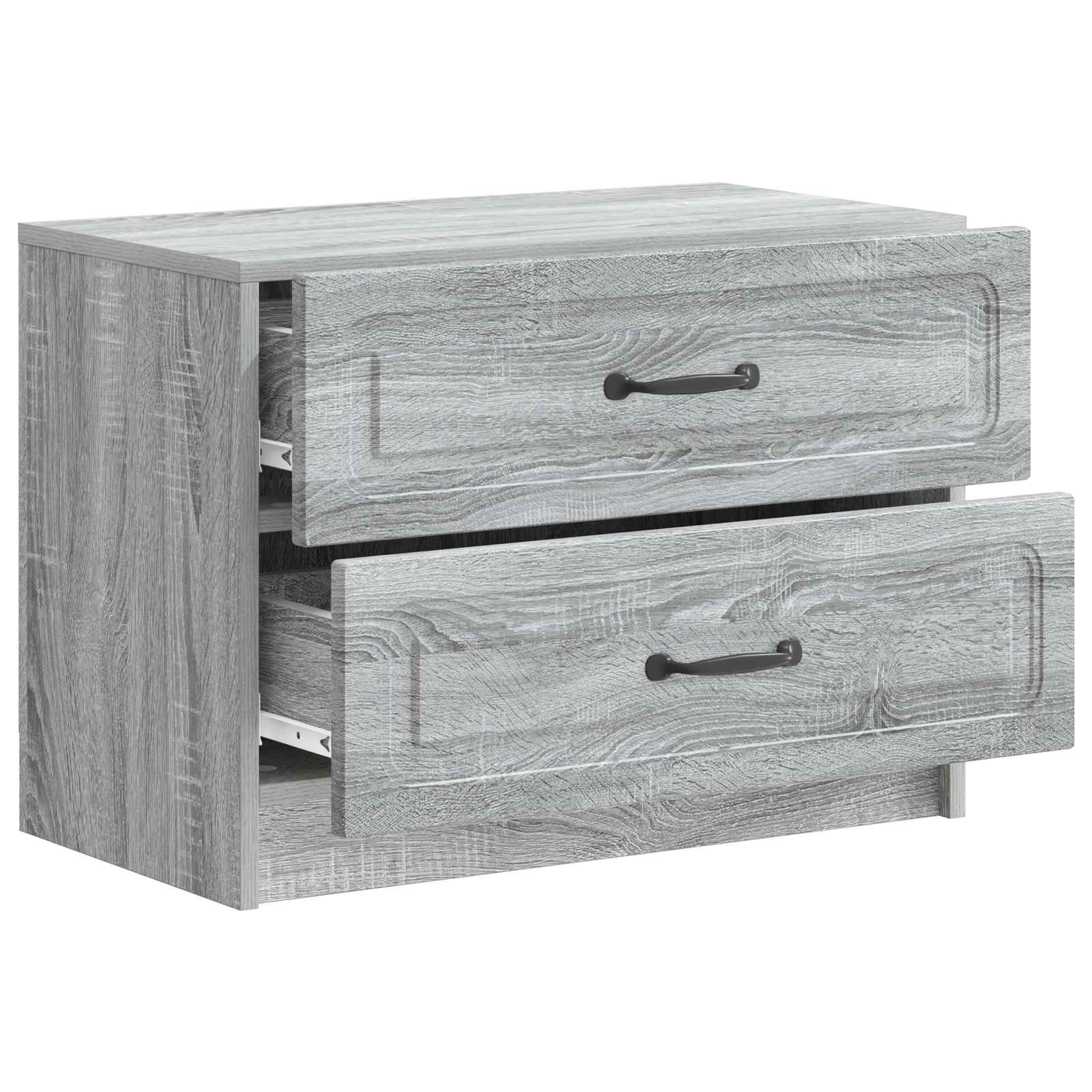 Armário de cabeceira sonoma cinzento 62 x 34,5 x 44,5 cm