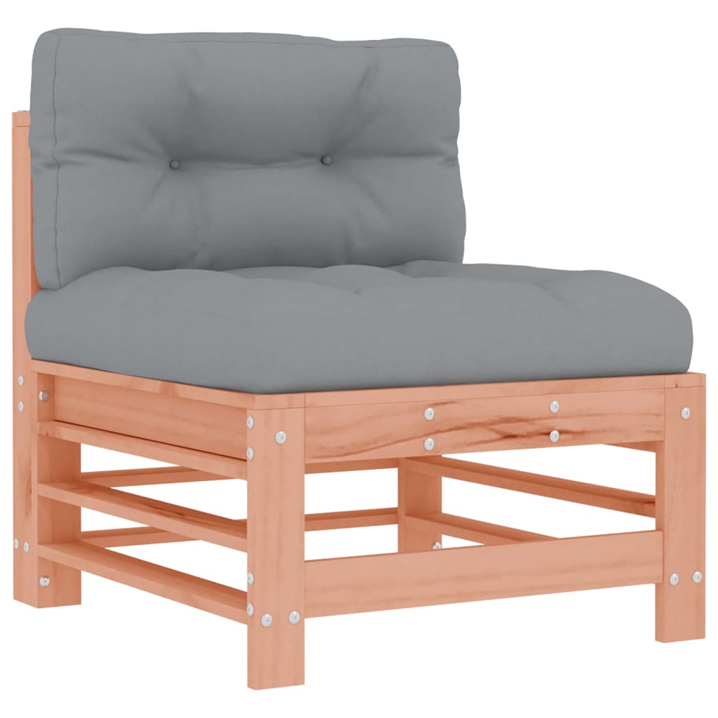 6 Pcs conj. lounge jardim c/ almofadões madeira douglas maciça
