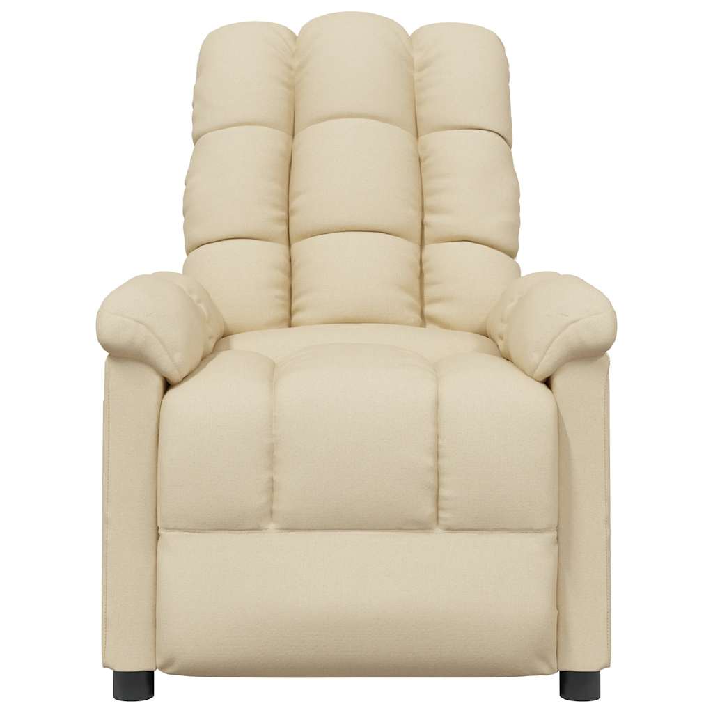 Poltrona de massagens tecido cor creme