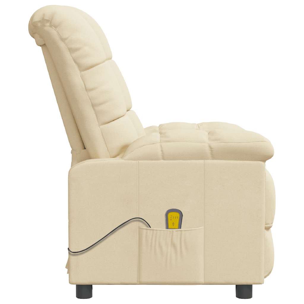 Poltrona de massagens tecido cor creme