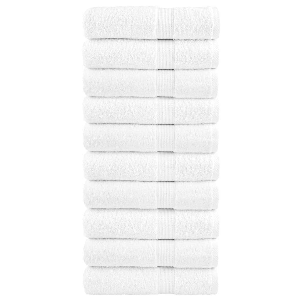 Toalhas de mãos premium solund 10 pcs 50x100 cm 600 gsm branco