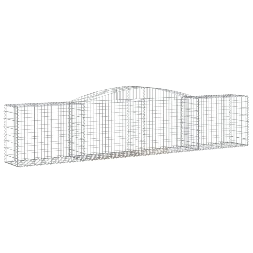 Cestos gabião arqueados 5 pcs 400x50x80/100cm ferro galvanizado