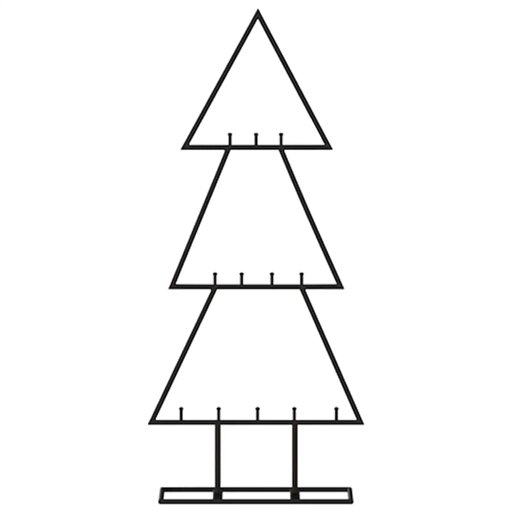 Árvore de natal para decoração 60 cm metal preto