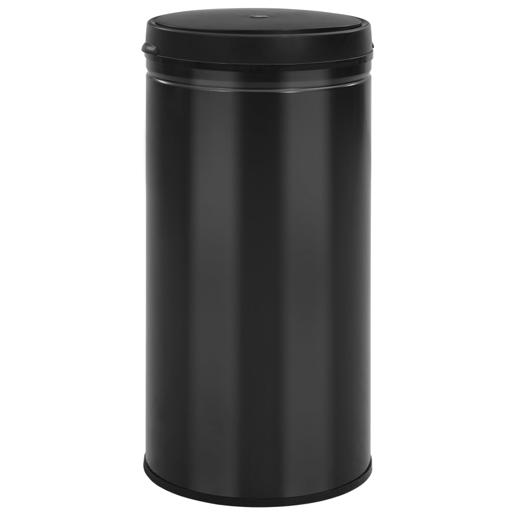 Caixote do lixo com sensor automático 70 l aço carbono preto