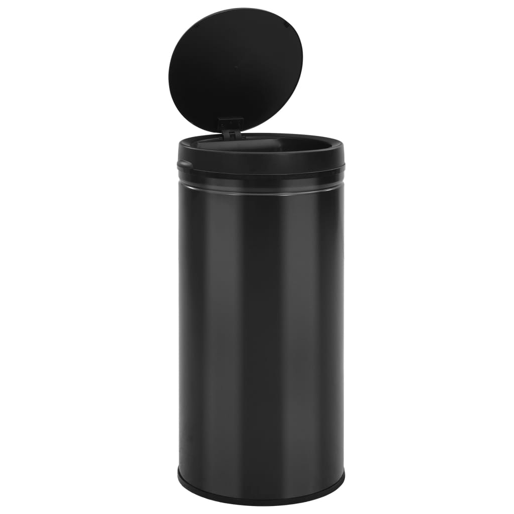 Caixote do lixo com sensor automático 70 l aço carbono preto