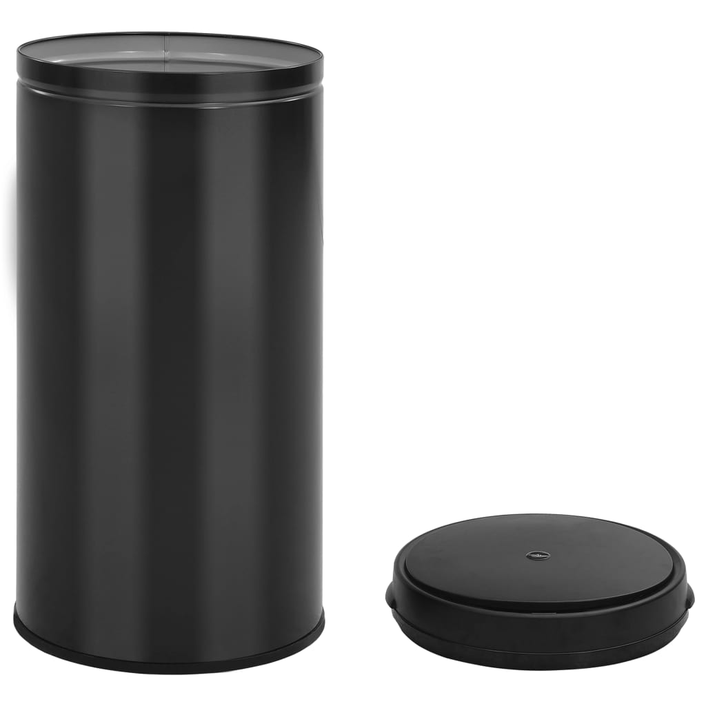 Caixote do lixo com sensor automático 70 l aço carbono preto