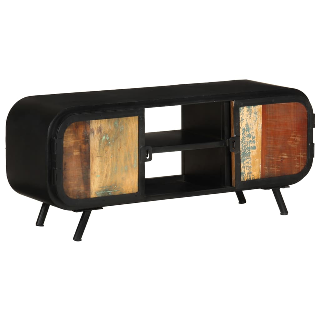 Móvel de TV 110x30x45 cm madeira recuperada maciça